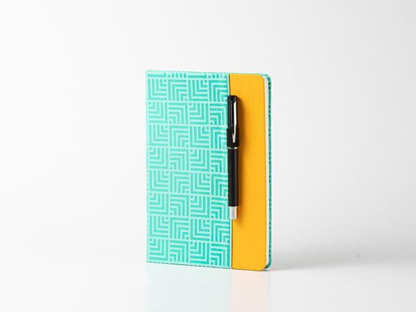 Пэчворк-ежедневники в кожаной обложке, петля для ручки, контрастные цвета, 80 страниц в линейку